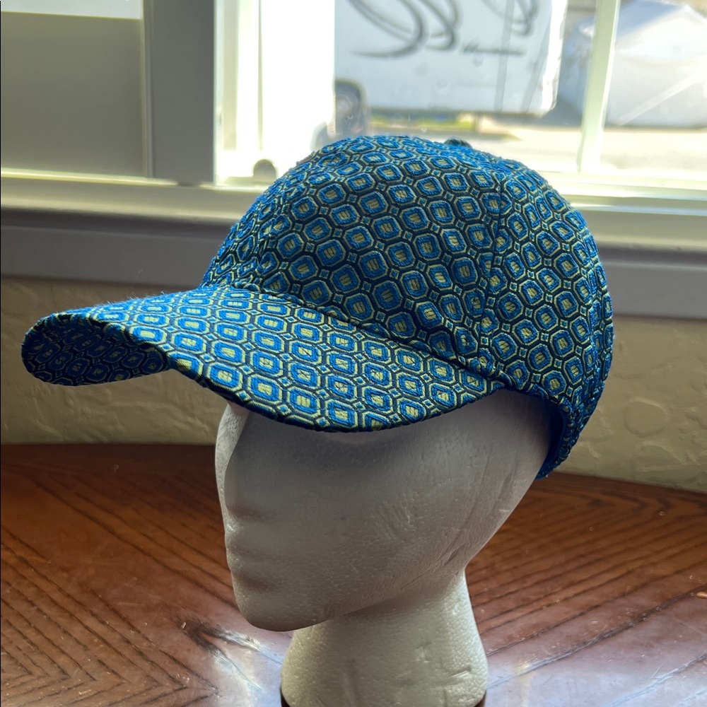 J. Crew Blue and Yellow Patterned Hat